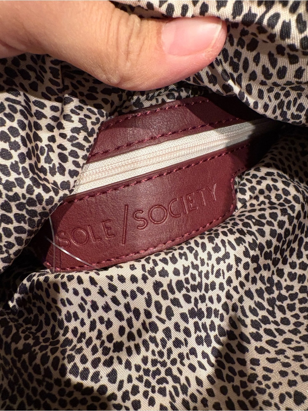 Burgundy Fold-Over Clutch - Picture 8 of 8